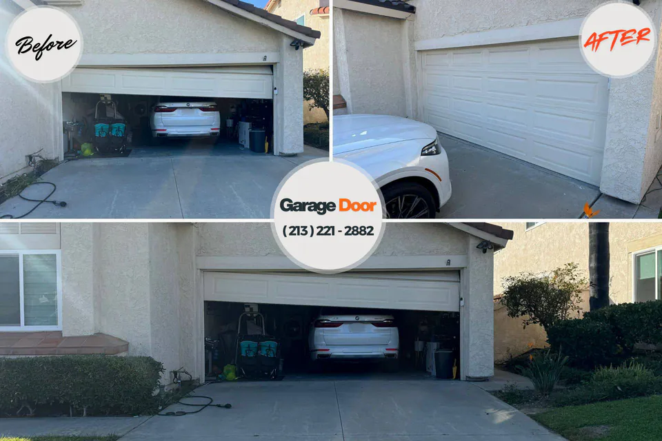 Before and after: garage door repair Cowarts, AL